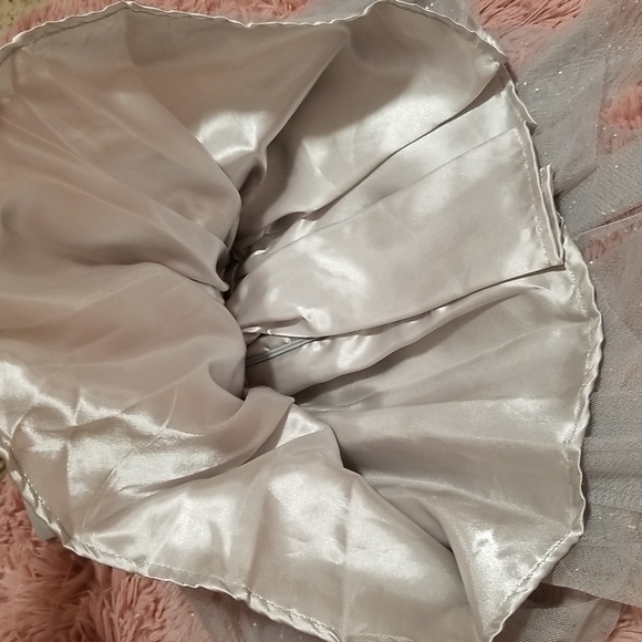Popatu Toddler Girl's Dress Sequined Glittery Metallic Silver Gray Size 2 - Picture 7 of 10